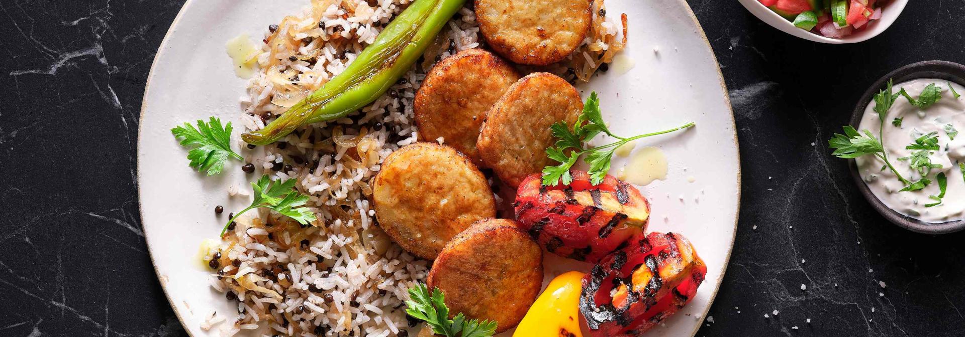 לביבות ירק לארוחת צהריים בסימן טבעולי