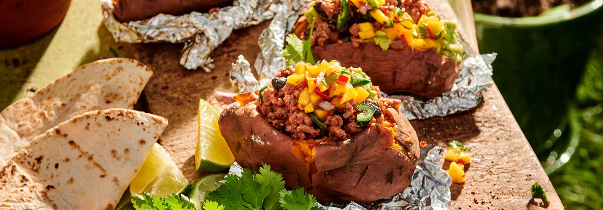 Mexican Style Stuffed Sweet Potatoes