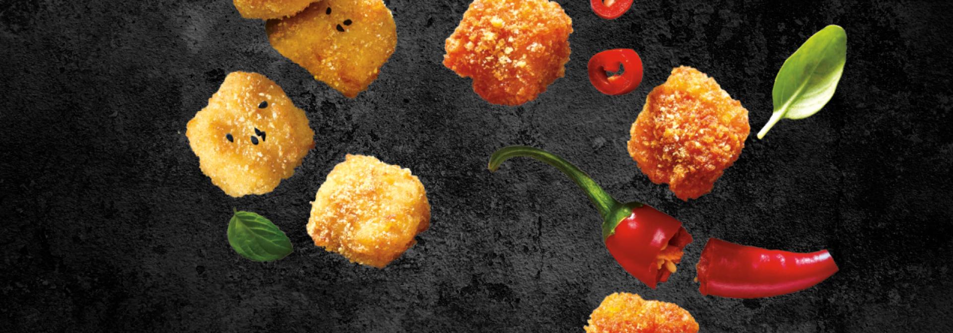 קרואסון במילוי באבא גנוש, סלסת עגבניות וטופו קראנצ'ים