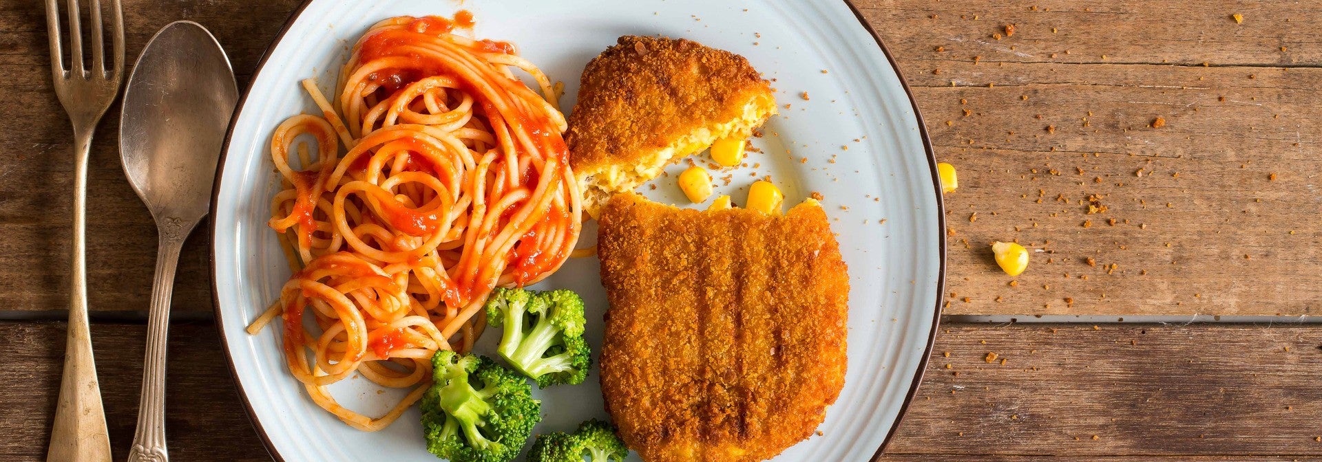 שניצל תירס טבעול "המון חלבון" עם פסטה אדומה שילדים אוהבים