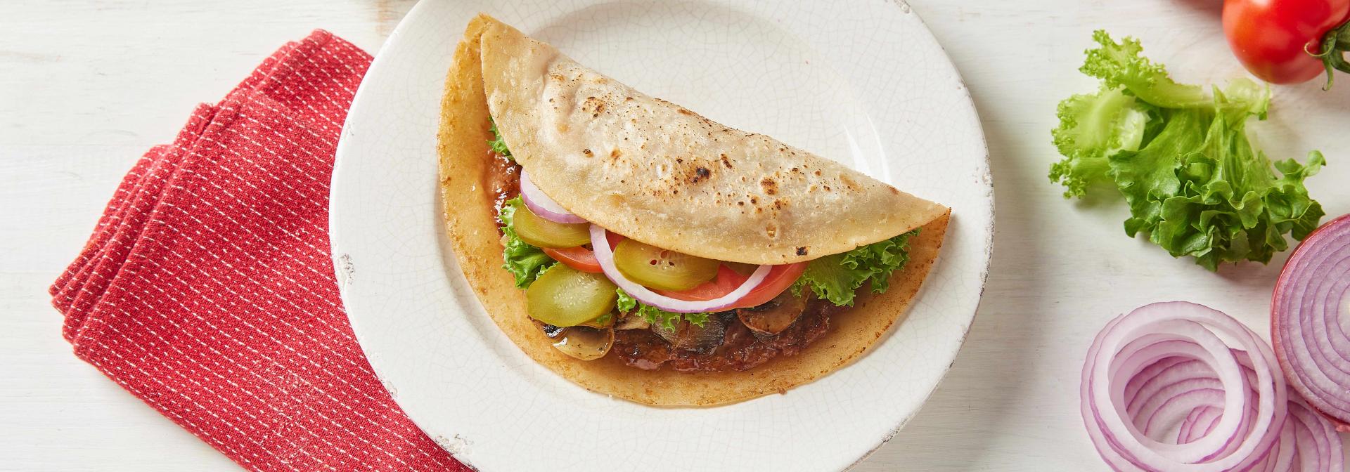 טורטייה בורגר טבעוני