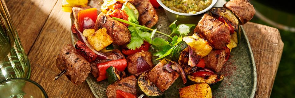 BBQ Sausage Pineapple Skewers