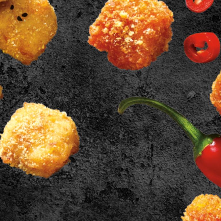 קרואסון במילוי באבא גנוש, סלסת עגבניות וטופו קראנצ'ים