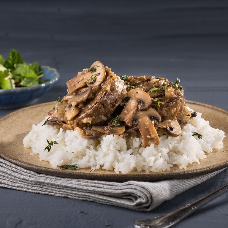 מיני המבורגר פטריות ברוטב פטריות קלאסי